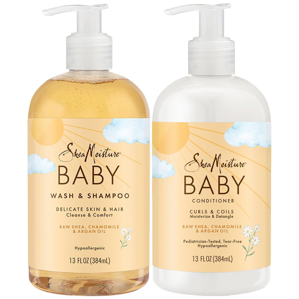 SheaMoisture front packaging showing baby essentials set and gift-ready presentation