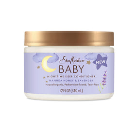SheaMoisture baby front packaging showing jar and calming lavender scent benefits