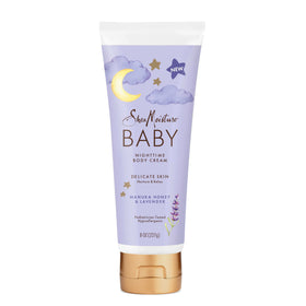 SheaMoisture baby front packaging showing 8 oz jar and calming lavender scent