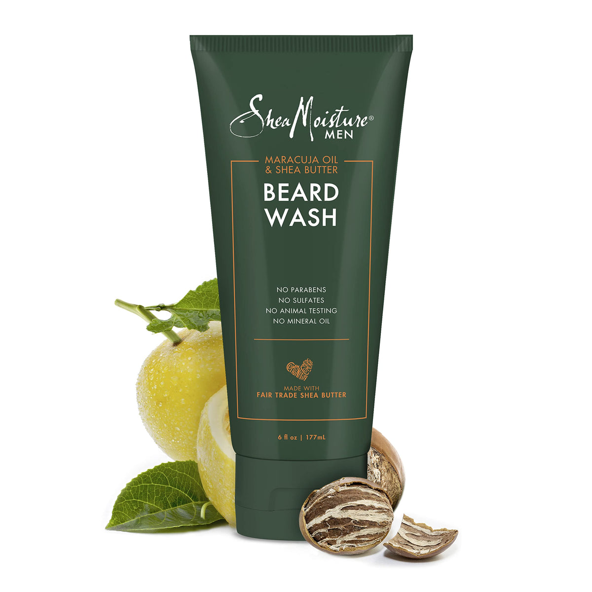 SheaMoisture lather in beard illustrating deep clean and residue-free rinse