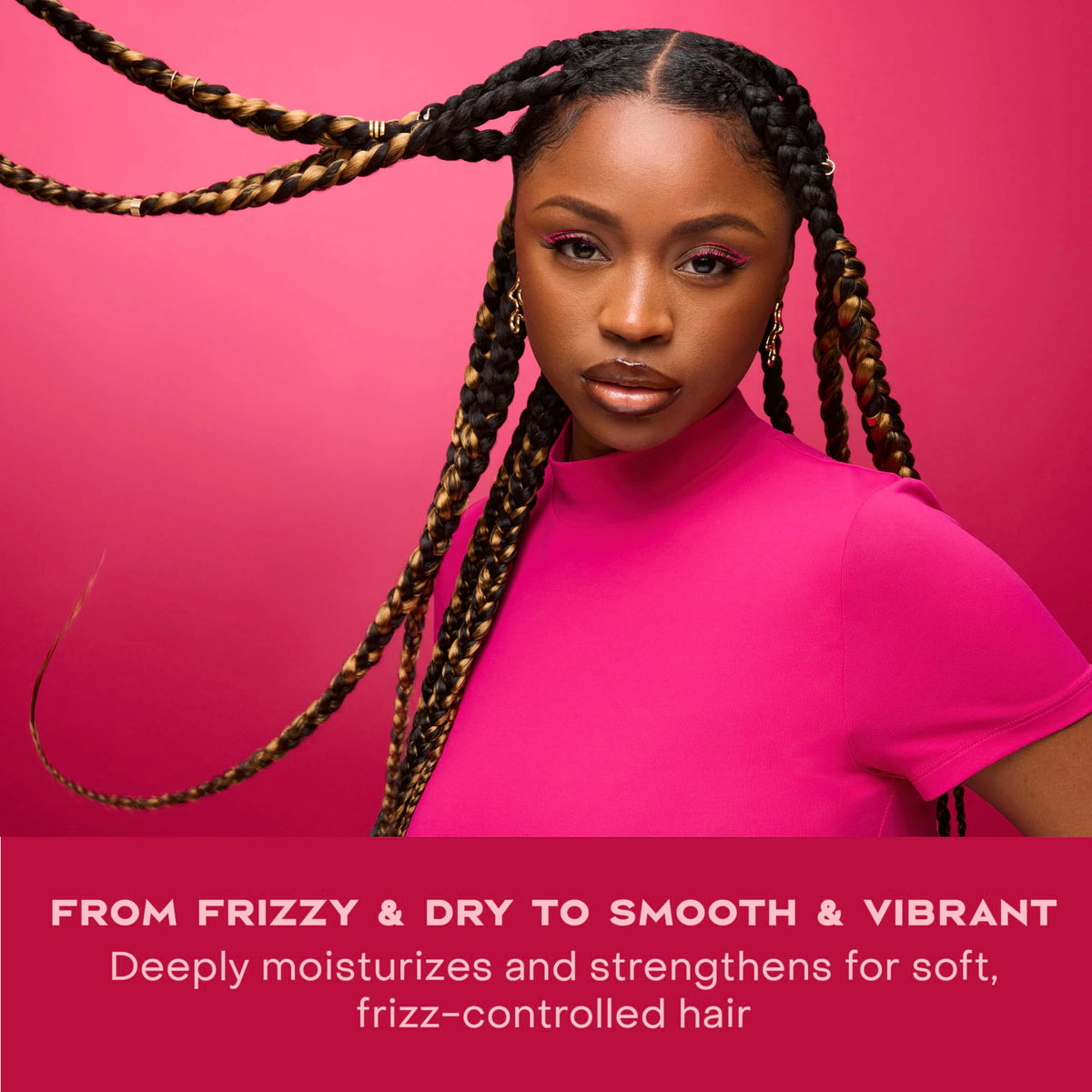 SheaMoisture visible before and after showing softer, hydrated curls