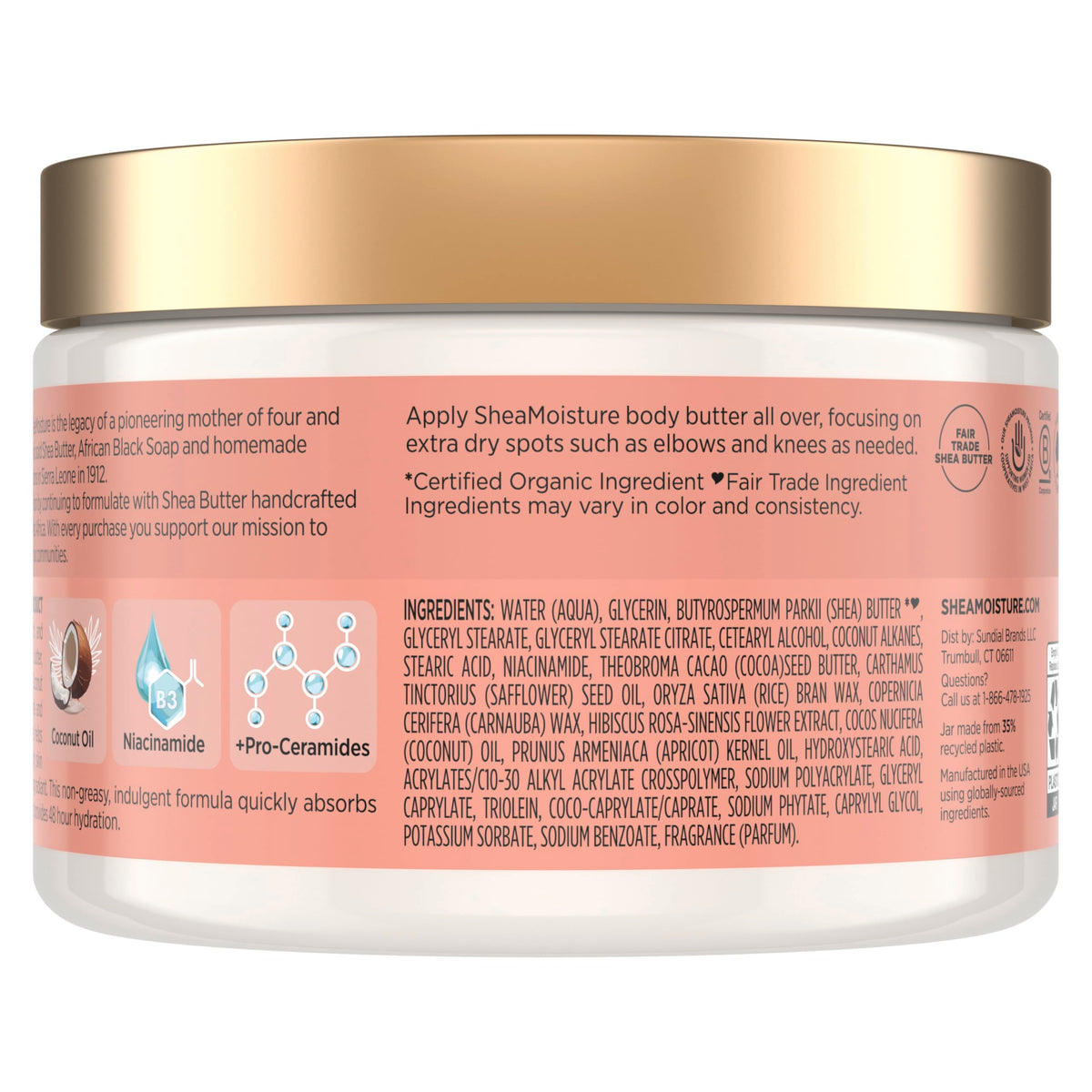SheaMoisture creamy butter texture close-up demonstrating rich absorption benefit