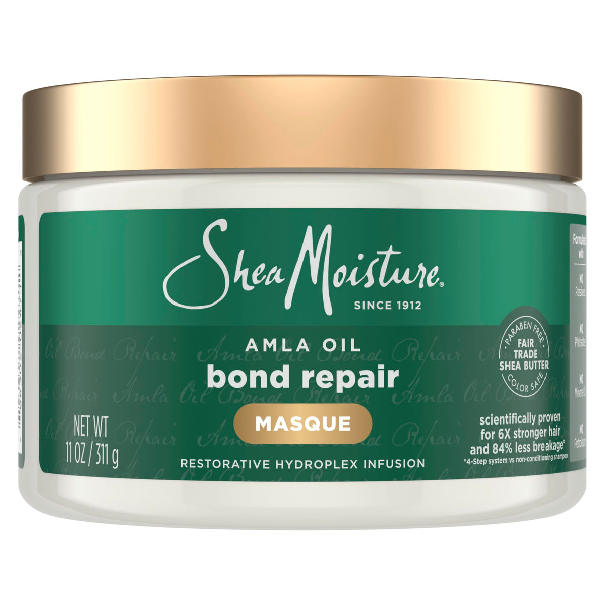 SheaMoisture front jar showing label and product benefit for repair