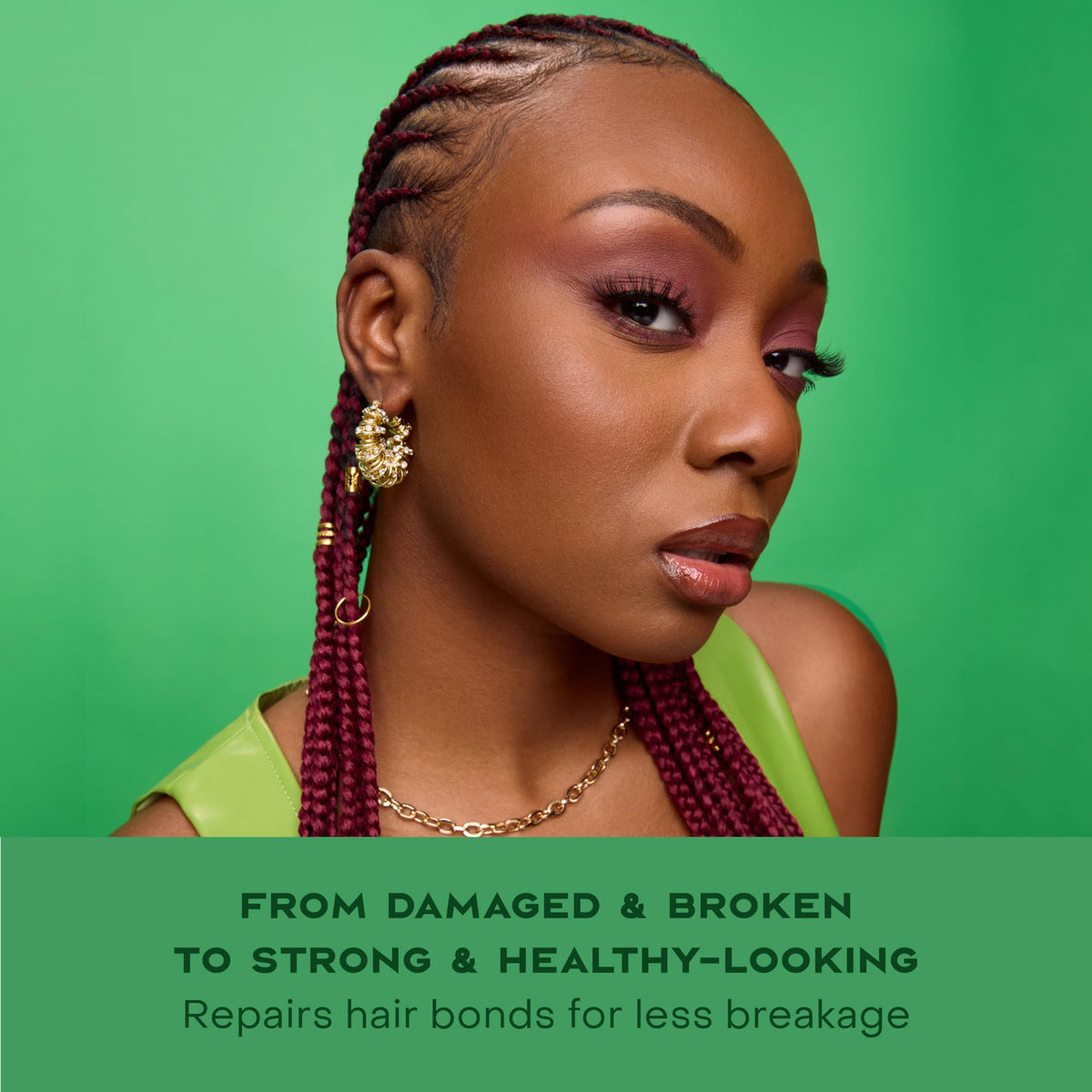 SheaMoisture rinsed hair showcasing smoother, healthier-looking strands