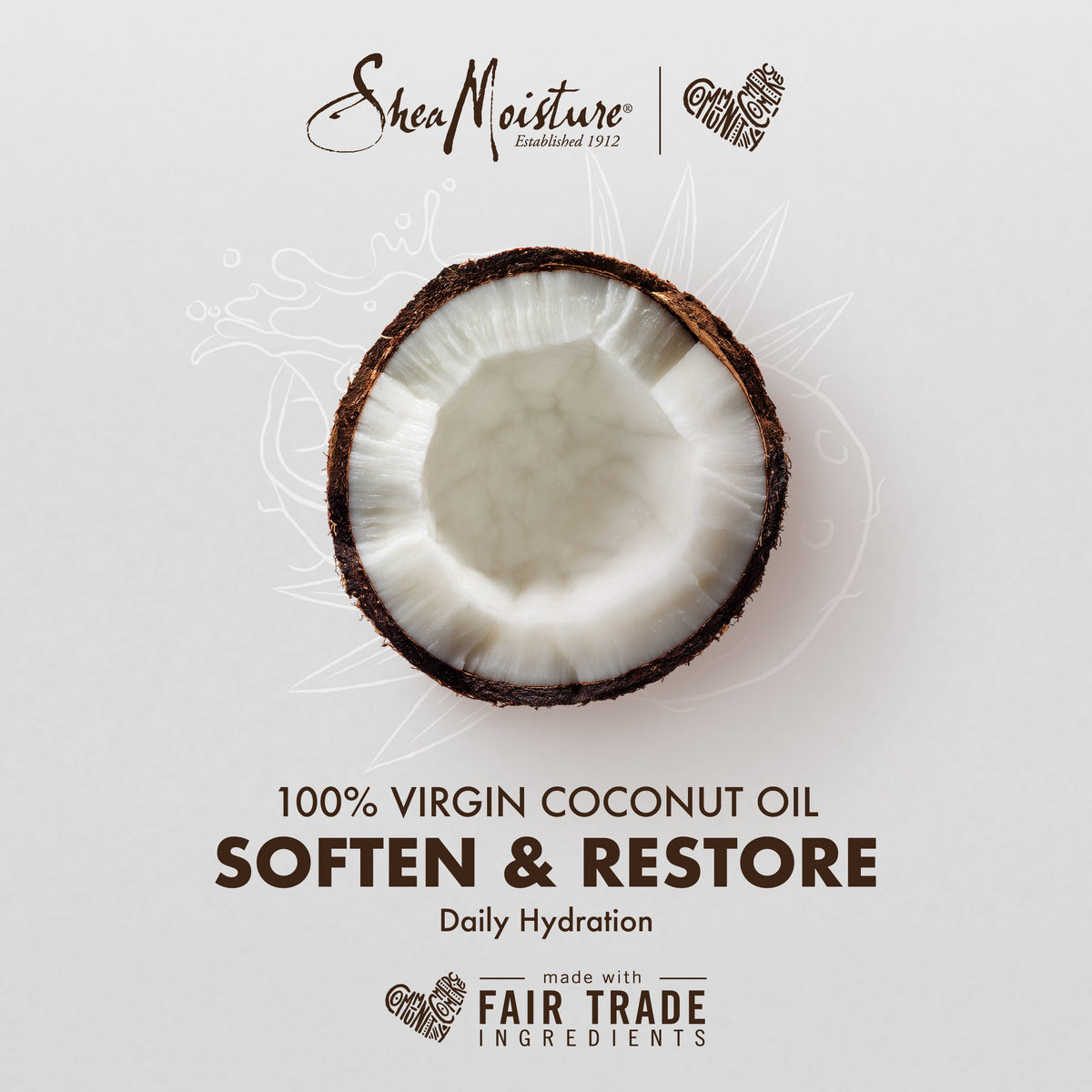 SheaMoisture close-up of coconut oil texture demonstrating conditioning benefit