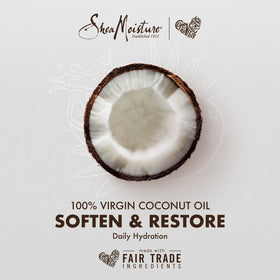 SheaMoisture close-up of coconut oil texture demonstrating conditioning benefit