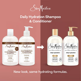 SheaMoisture coconut and shea butter flatlay suggesting natural ingredients and nourishment