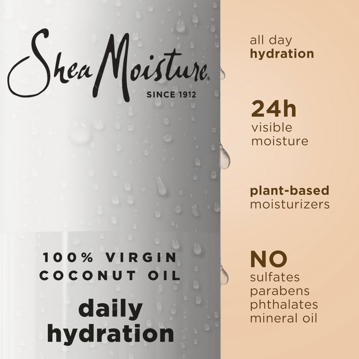 SheaMoisture ingredient list close-up highlighting natural oils