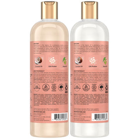 SheaMoisture bottle label close-up highlighting coconut and hibiscus ingredients