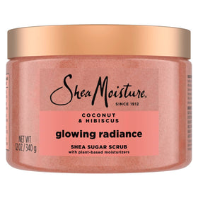SheaMoisture front packaging showing jar and label, promises radiant skin