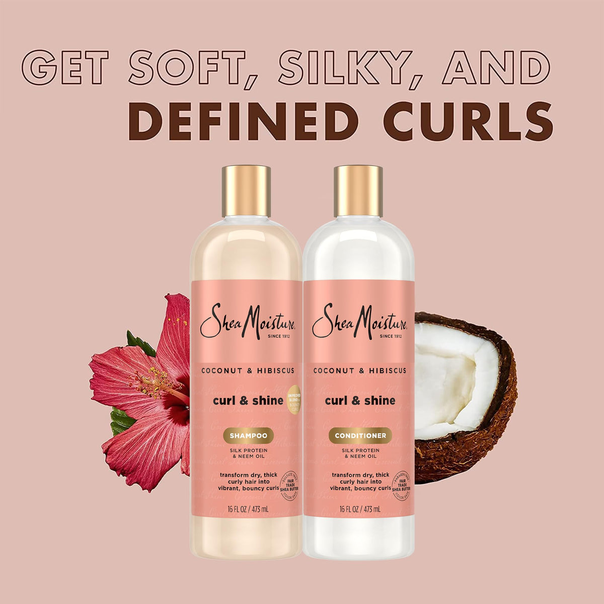 SheaMoisture conditioner close-up displaying rich creamy slip for easy detangling