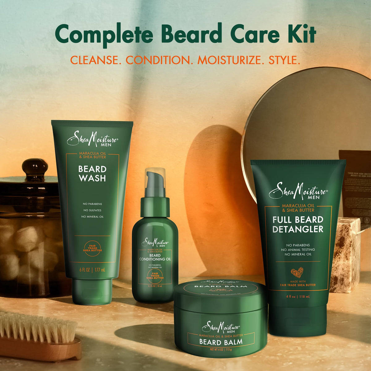 SheaMoisture conditioning beard oil dropper applying nourishing moisture