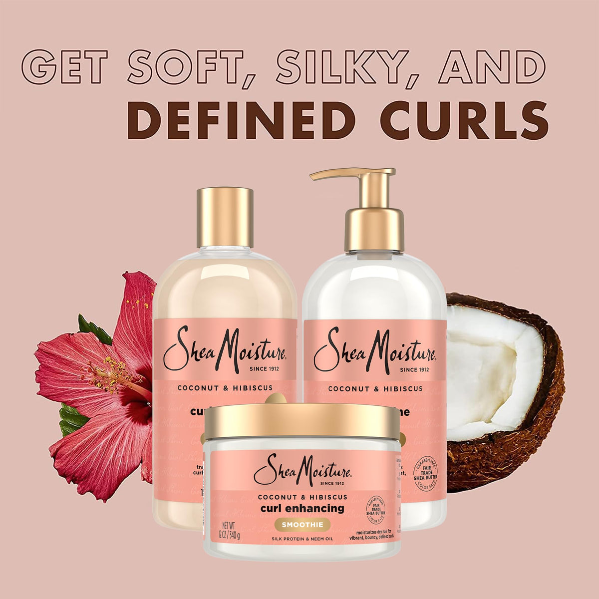 SheaMoisture Curl Enhancing Smoothie pouring to show styling texture
