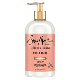 SheaMoisture front packaging showing conditioner bottle benefits and brand
