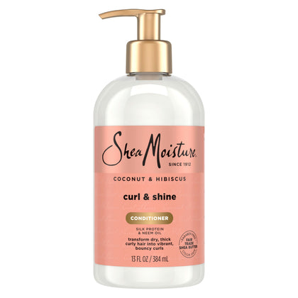 SheaMoisture front packaging showing conditioner bottle benefits and brand
