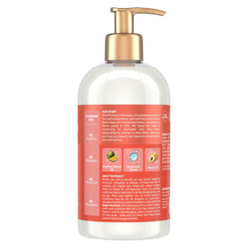 SheaMoisture creamy conditioner texture demonstrating rich slip