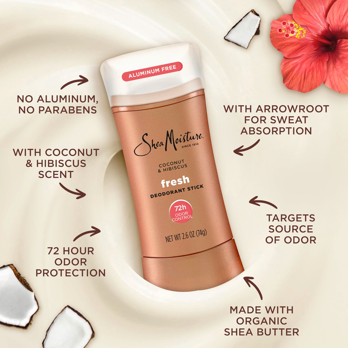 SheaMoisture with fair-trade raw shea butter emphasis for skin hydration