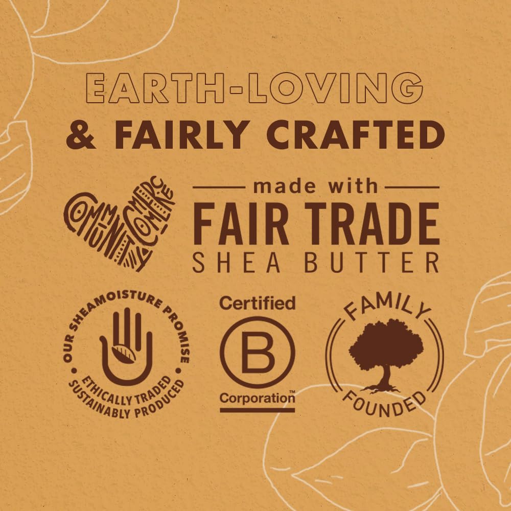 SheaMoisture 8 oz detangler next to hand illustrates true size and scale