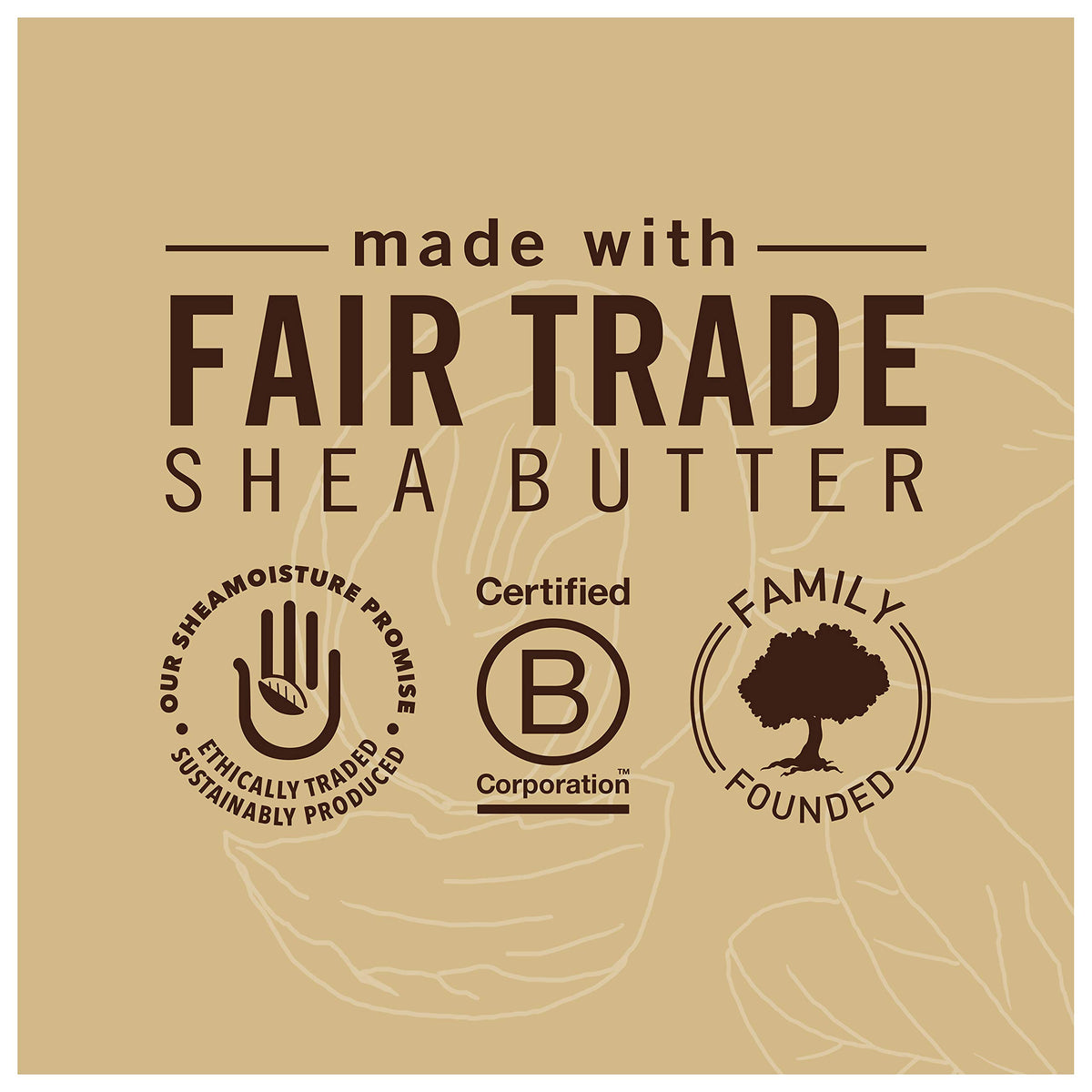 SheaMoisture fair trade shea scoop detail emphasizing ethical sourcing