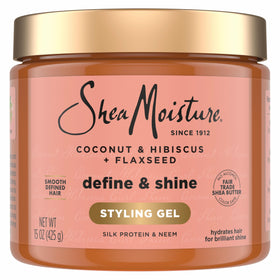 SheaMoisture front packaging showing 15oz gel and benefits
