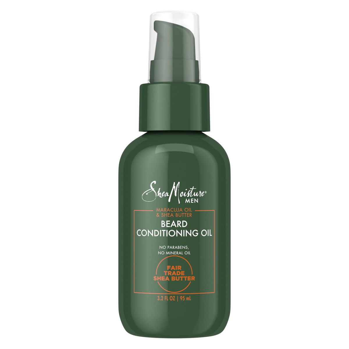 SheaMoisture front packaging showing beard oil bottle and branding benefits