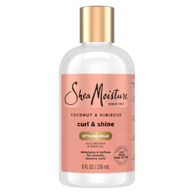 SheaMoisture front packaging showing coconut and hibiscus for clear product ID and appeal
