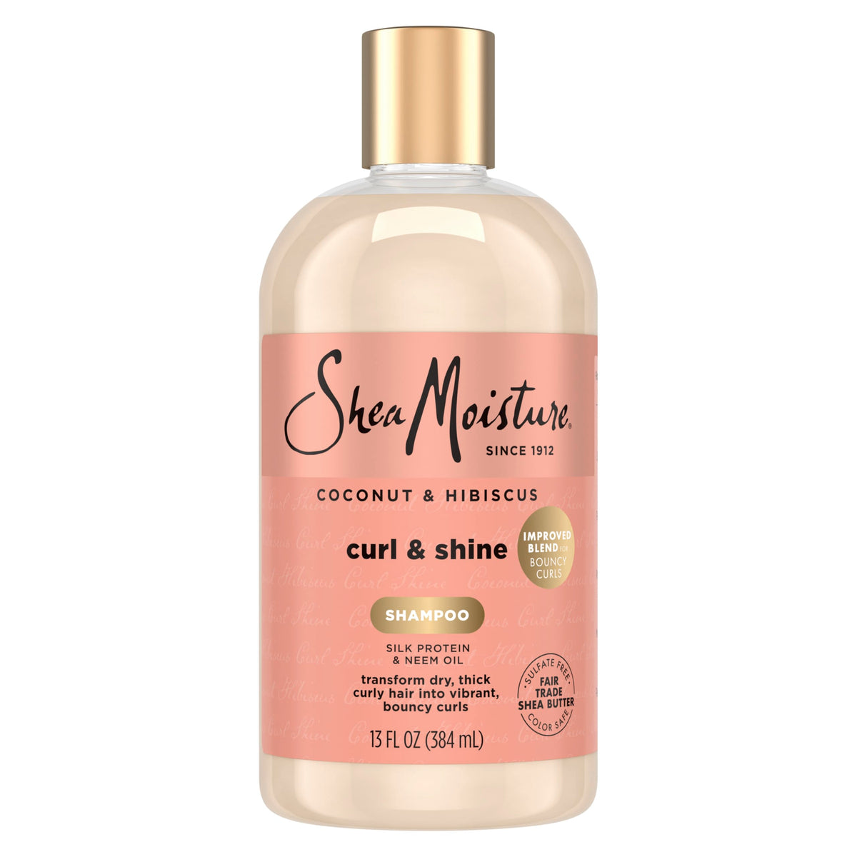 SheaMoisture front packaging showing coconut hibiscus and curl benefits