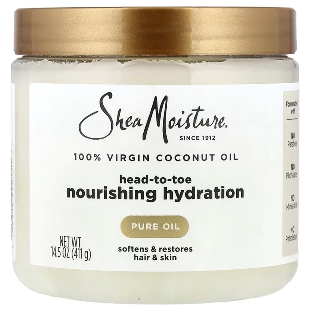 SheaMoisture front packaging showing product and hydration benefits