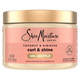 SheaMoisture front packaging showing 12 oz jar and product name with clear benefits
