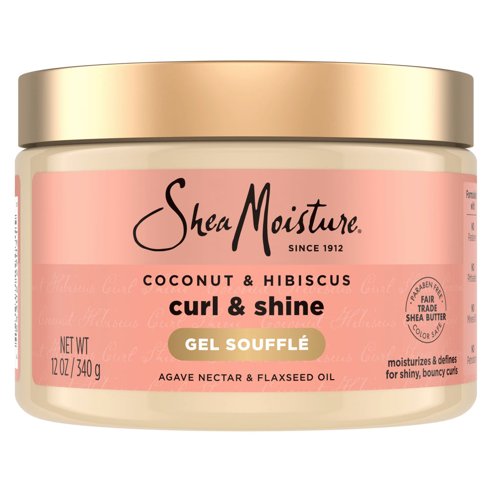 SheaMoisture front packaging showing 12 oz jar and product name with clear benefits