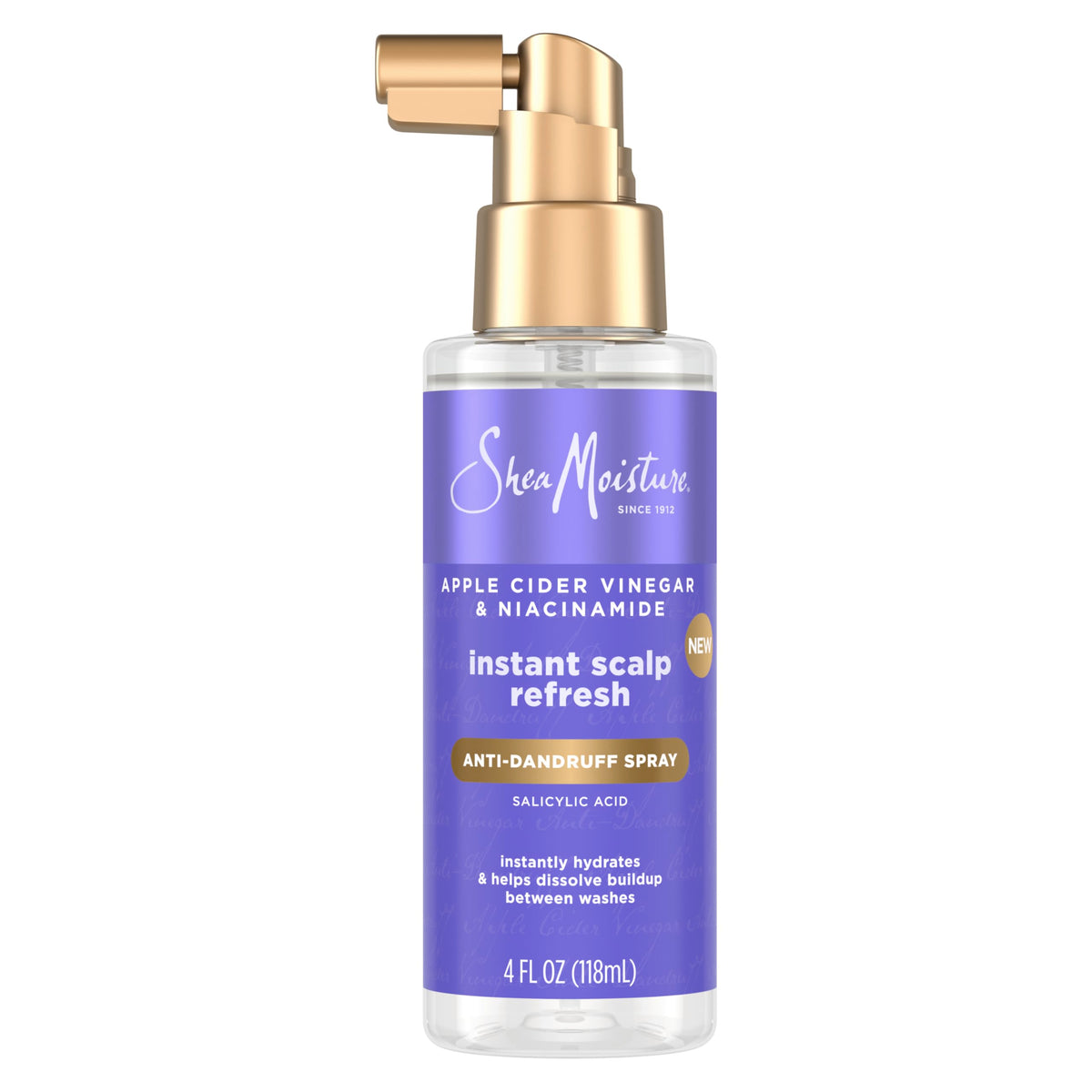SheaMoisture front packaging showing portable scalp spray and benefits
