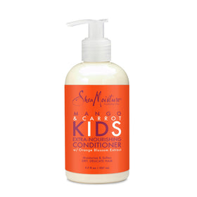 SheaMoisture front packaging showing mango and carrot for gentle detangling