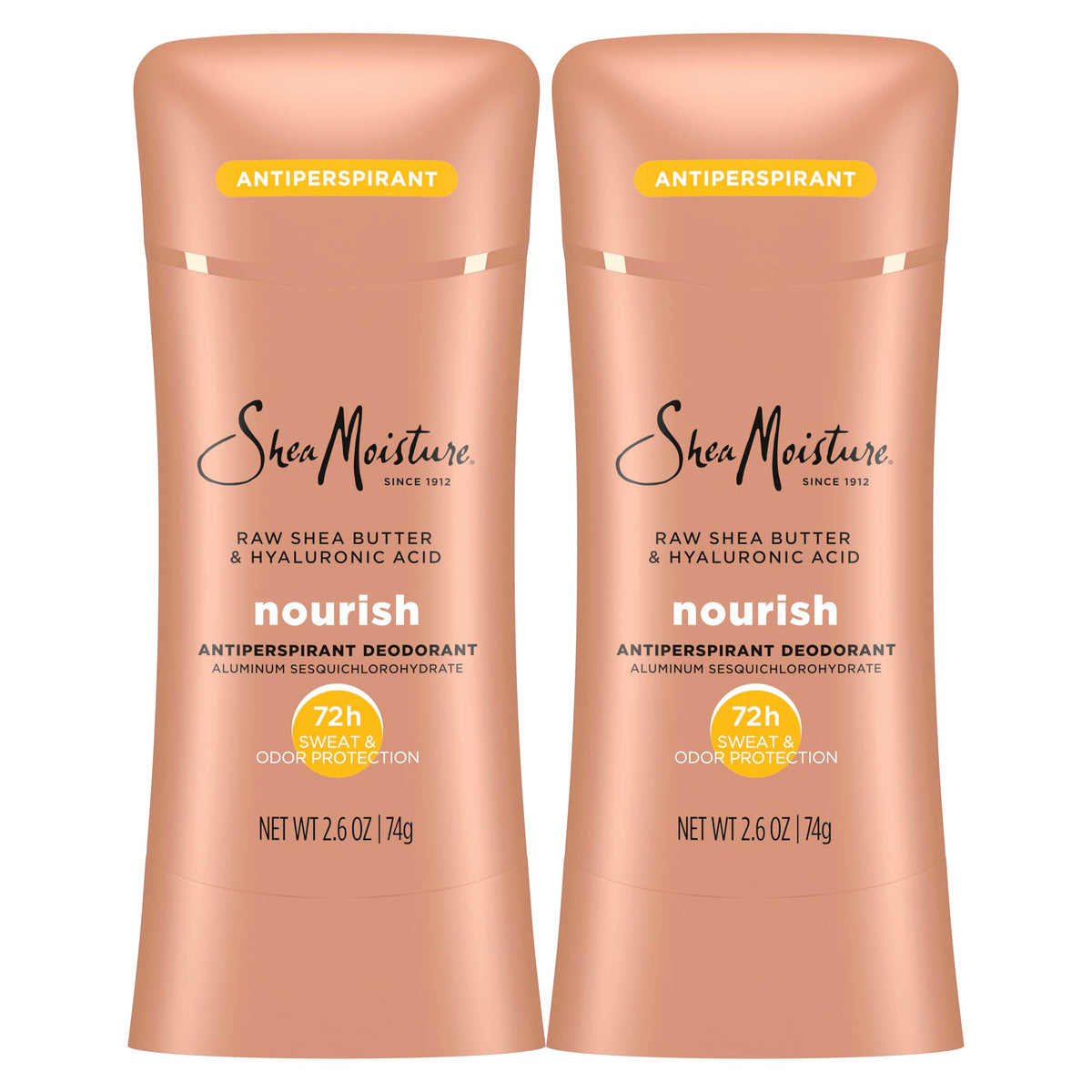 SheaMoisture front packaging showing the moisturizing antiperspirant benefits