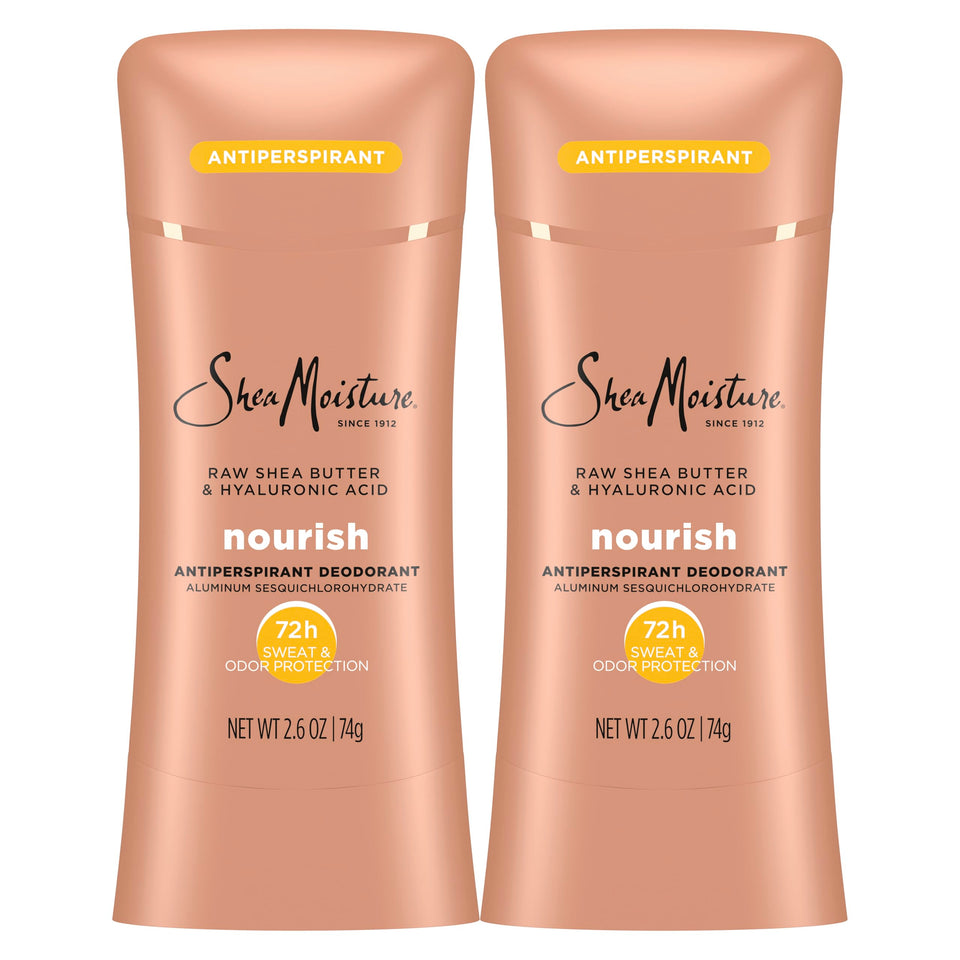 SheaMoisture front packaging showing the moisturizing antiperspirant benefits