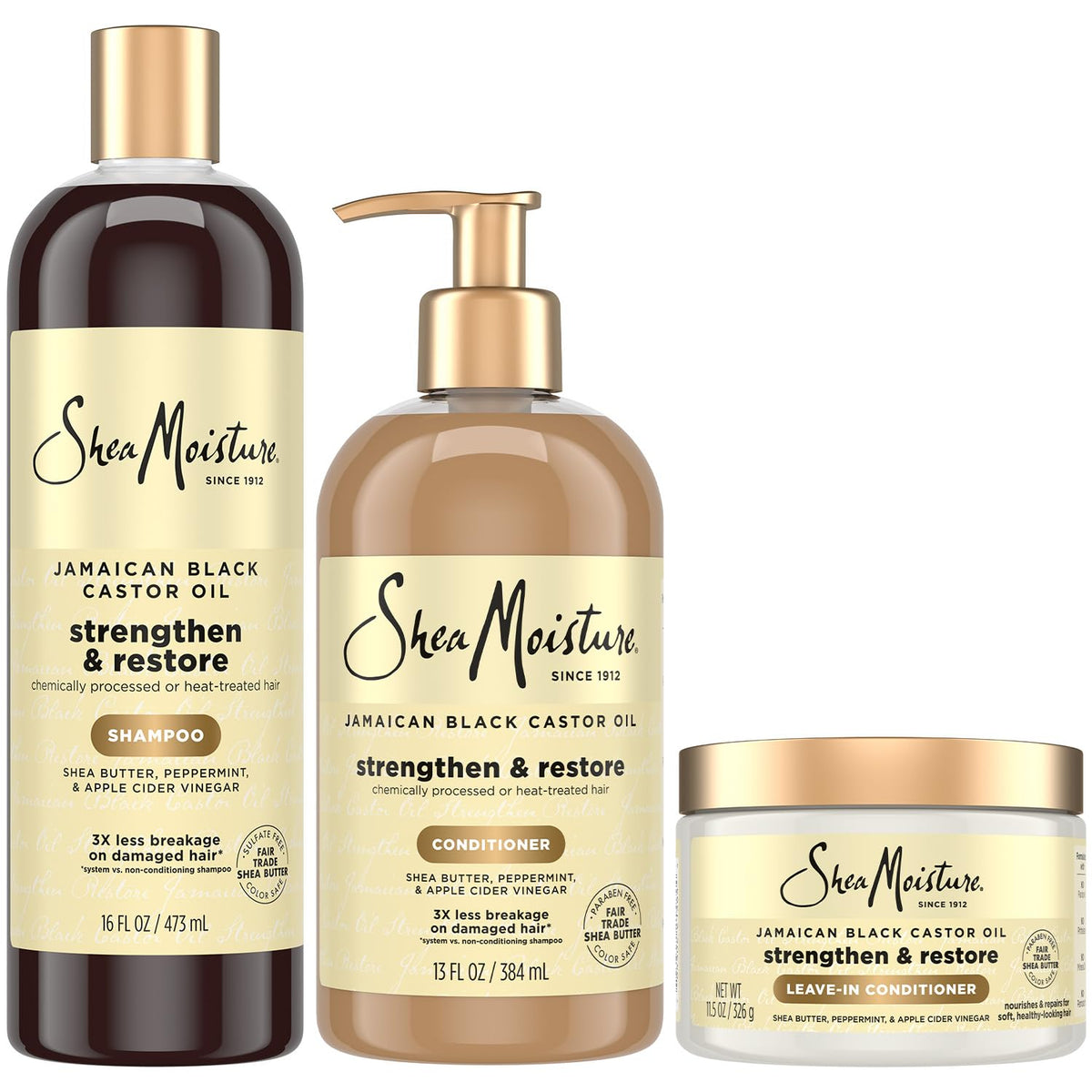 Shea Moisture front packaging showing full repair hair set benefits