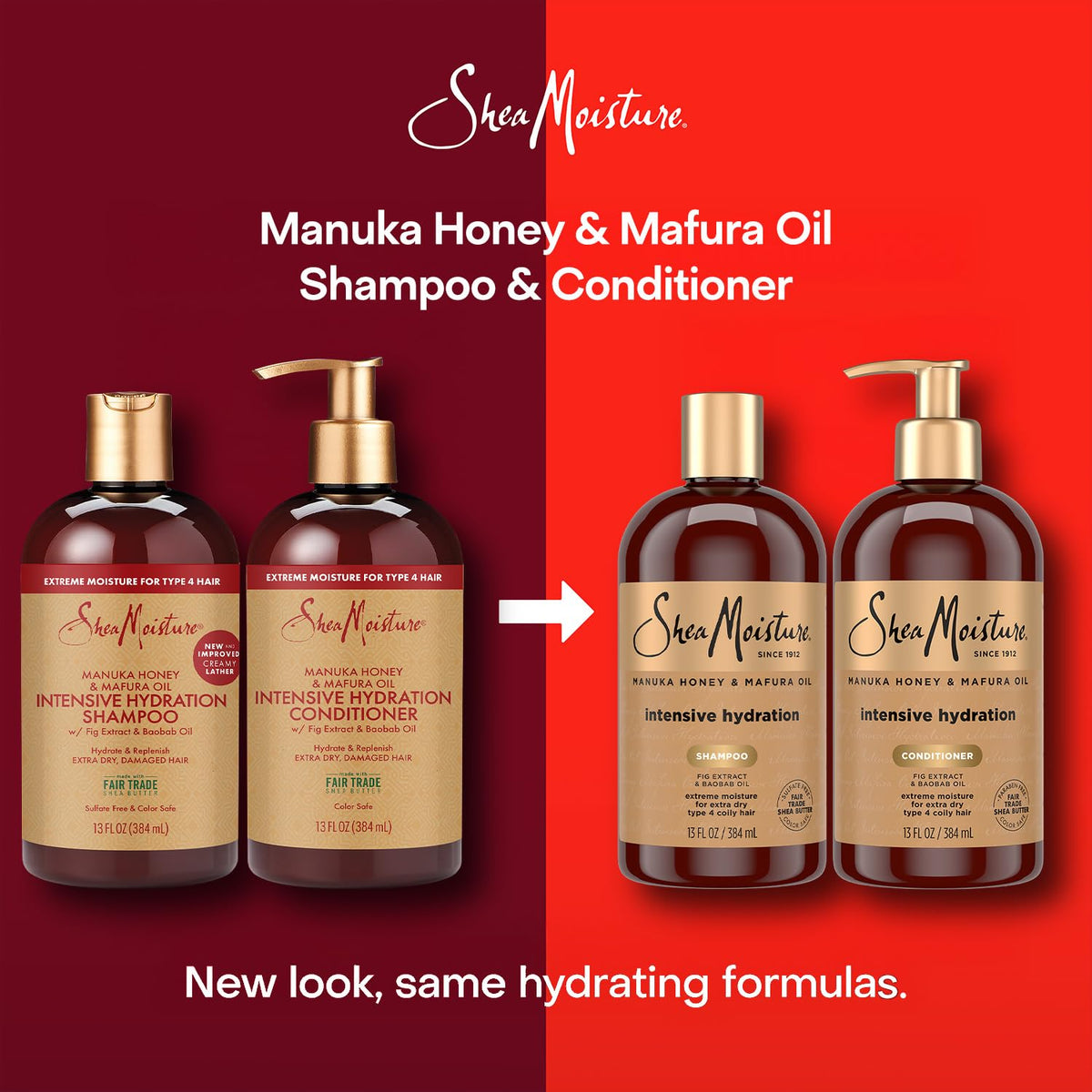 SheaMoisture being applied to coily hair for smoother detangling