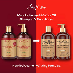 SheaMoisture being applied to coily hair for smoother detangling