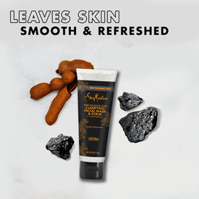 SheaMoisture African Black Soap ingredient close-up conveying clarifying benefit