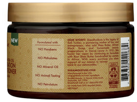 SheaMoisture ingredient label highlighting Manuka Honey and Mafura Oil
