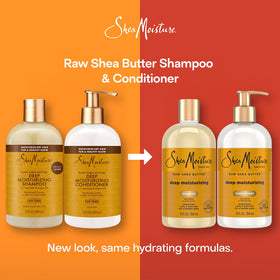 SheaMoisture ingredients display with sea kelp and argan oil emphasis