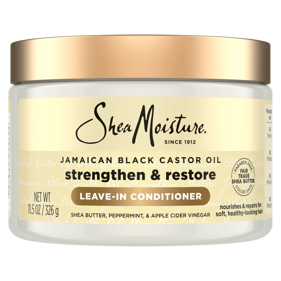 Shea Moisture front bottle view showing product and benefits