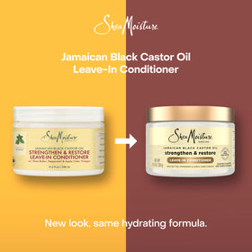 Shea Moisture ingredient panel highlighting castor oil and shea