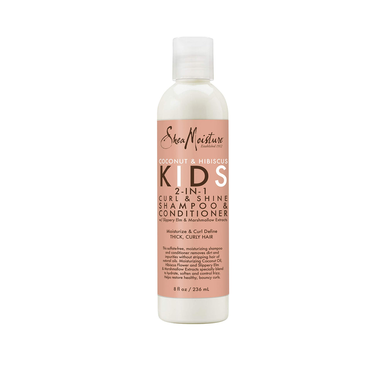 SheaMoisture ingredients closeup highlighting coconut oil and hibiscus benefits