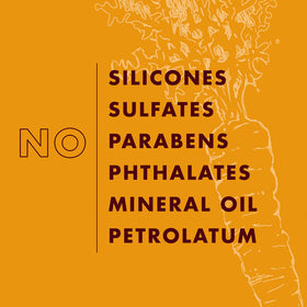 Shea Moisture ingredient label highlighting carrot oil and Fair Trade Shea Butter benefits