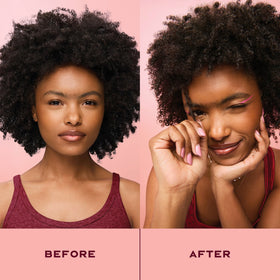 Shea Moisture label close-up highlighting no-sulfate and no-paraben benefit
