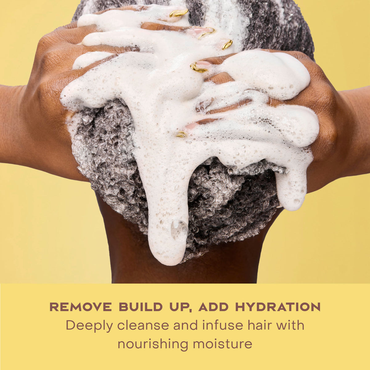 SheaMoisture ingredient label close-up showing no sulfates or silicones benefit