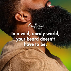 Man using SheaMoisture products styling beard for improved softness and control