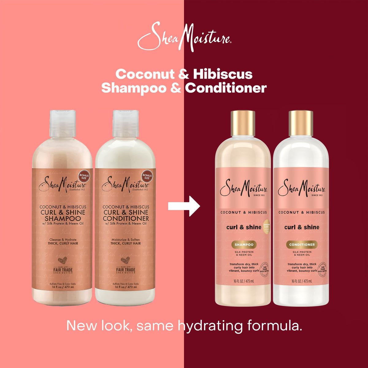 SheaMoisture lifestyle image woman with bouncy curls showcasing shine and bounce