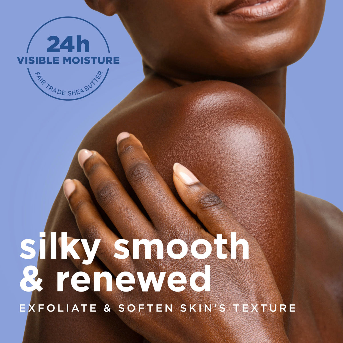 SheaMoisture label detail highlighting key ingredients and natural formulation benefits