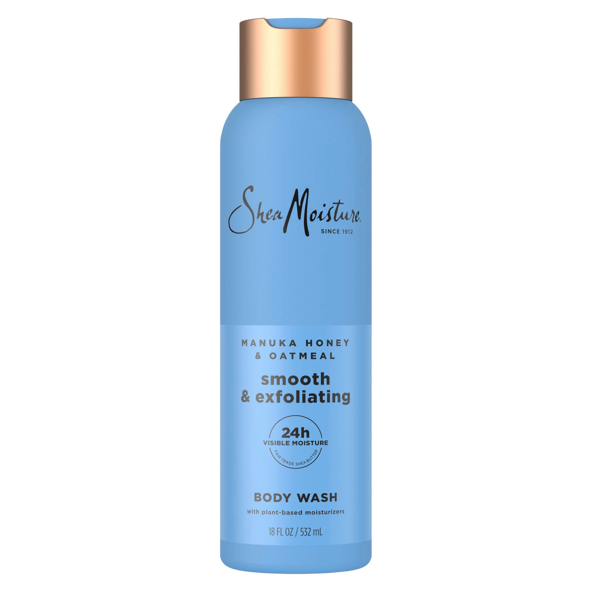 SheaMoisture front packaging showing bottle and product name for clear identification and trust